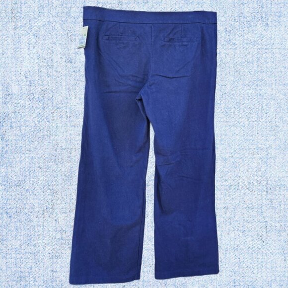 NWT Merona Women's Dark Blue Cotton Casual Pant - 12 - Picture 2 of 10